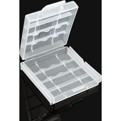 White Hard Plastic Case Holder Storage Box For 8x AA 4x 2x AA/AAA Battery Container Organizer Hard Plastic Battery Storage Box