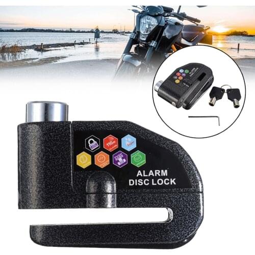 1pc Motorcycle Alarm Lock Motorbike Anti-theft Alarm Wheel Disc Brake Security Safety Siren Lock For Scooter Battery Cars