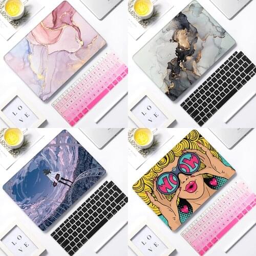 MTT Case For Macbook Air Pro 11 12 13 15 16 inch Touch Bar Laptop Bag Sleeve for macbook air 13 Funda coque + US Keyboard Cover