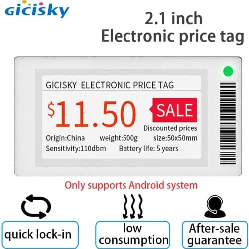 2.1 inch Gicisky epaper electronic price tag Bluetooth version mall background replacement easy operation price