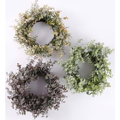 Artificial Christmas Wreath Green Plant Wreath Simulation Garland Home Office farmhouse decor Pendant Hanging Guirnalda Navidad