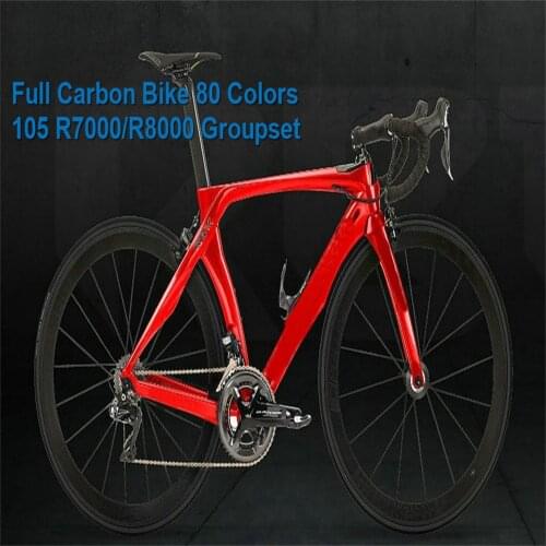 Red Carbon Road Bike RB1K THE ONE Road Carbon Complete Bike with 105 R7000 groupset Full Carbon Bicycle Racing Bike