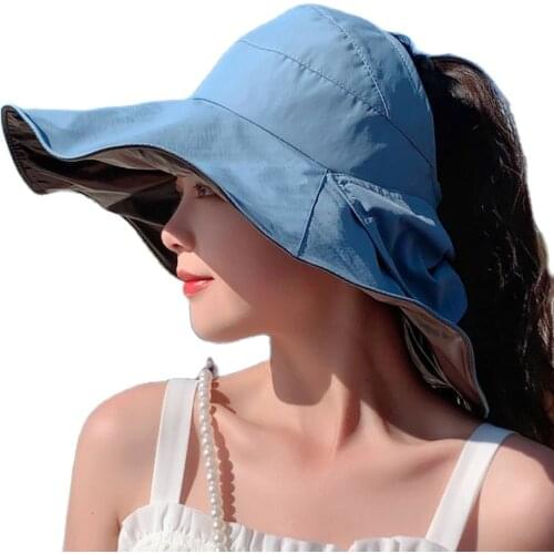 Summer UV Protection Sun Cap Women Hollow Top Fisherman Hats Outdoor Sport Anti-Ultraviolet Big Eaves Sunscreen Fishing Hat