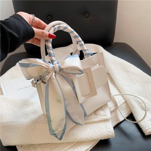 Small Bag Female 2021 Summer New Fashion Ladies One-shoulder Messenger Bag Foreign Style Silk Scarf Portable Small Square Bag