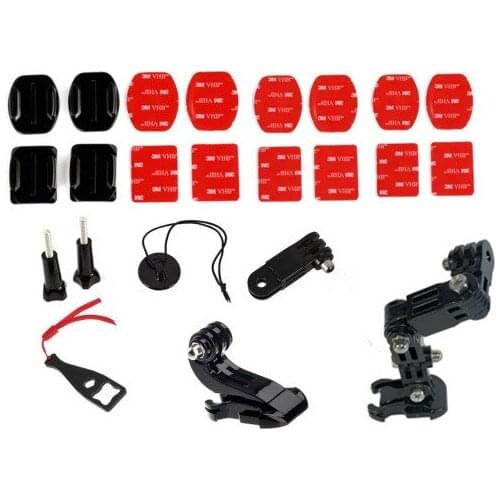 Motorcycle Full Face Helmet Front Side Chin Mount for YI 4K GoPro Hero 6 5 4 3+Sj4000 H9 Action Camera accessories