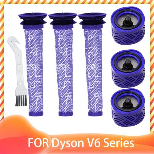 Best Pre-Filter And 2 HEPA Filter kit for Dyson V6 Absolute Cordless Stick Vacuum Cleaner. Replaces Part 965661-01 And 966741-01