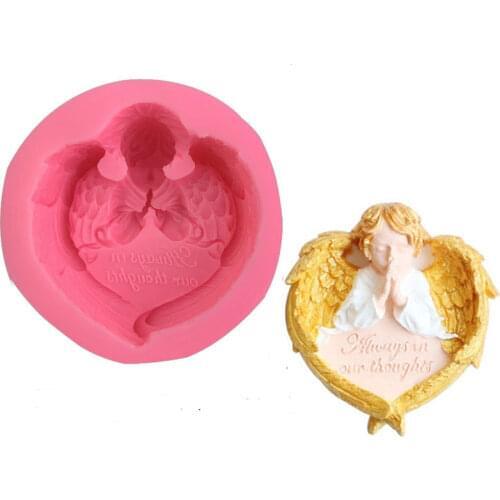 Natural Soap Silicone Mold Handmade Angel Boy Single Cavity Molding Tool Kitchen Making Breakfast Cake Making Soap Molds