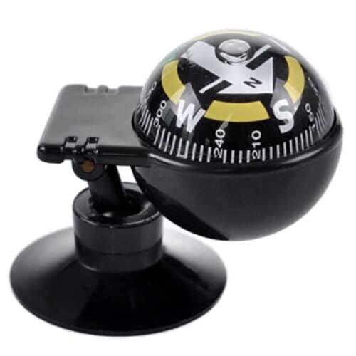 New Car Vehicle Floating Ball Magnetic Navigation Compass Black