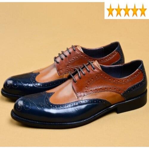 Dress Mens Wedding Formal Shoes Men Brand Brogues Office Leather Shoe England Style Male Oxfords Sapato Masculino Big Size