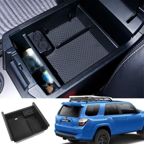For Toyota 4 Runner 2010-2020 Car Door Inner Armrest Box / Center Console Storage Box Organizer Car Interior Accessories