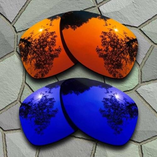 Red Orange&Violet Blue Sunglasses Polarized Replacement Lenses for Oakley Dispatch 2