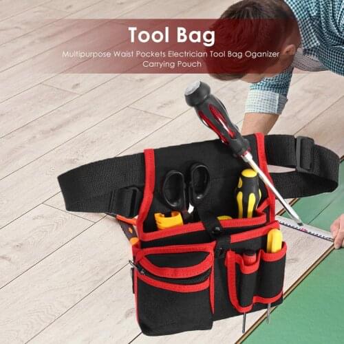 Large Capacity Waist Tool Bag Waist Pockets Electrician Tool Bag Oganizer Carrying Pouch Tools Bag Belt Waist Pocket Case