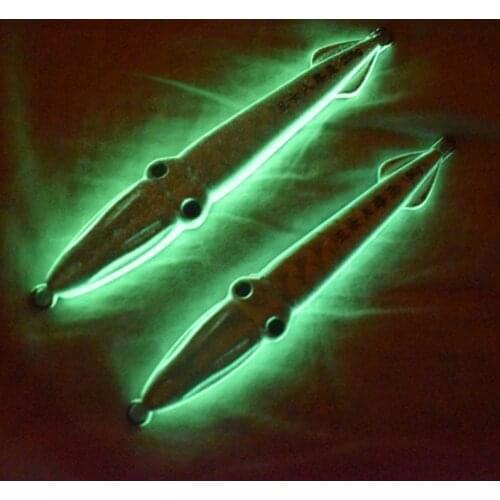 Fishing Tackle Noctilucent Jigging Lure Laser Luminous Squid 150/200 G Tuna Spinner Bait Jig Boat Peche Pesca Angeln Accessories