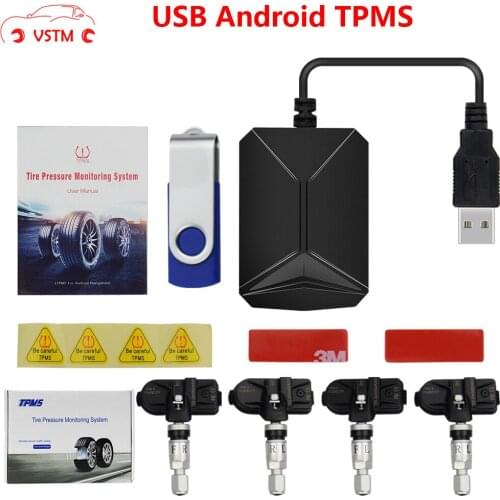 USB TMPS Android TPMS for Car Radio DVD Player Tire Pressure Monitoring System Spare Tyre Internal External Sensor