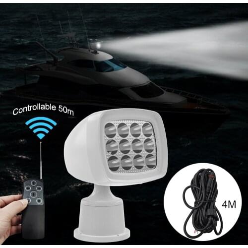 10-30V LED Searchlight 50M Remote Control 360 Degree Rotate Spotlight For Boat Marine Truck Off Road SUV Navigation Lights