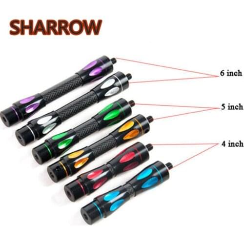 1Pc 4" 5" 6" Archery Carbon Stabilizer Rod Short Extender Bar Bow Balance Rod For Compound Bow Shooting Training Accessories