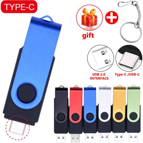Smart OTG Type C pendrive 128GB 64GB memoria usb flash drive 32GB 16GB cle usb 2.0 Pen drive 8GB 4GB for phone 256GB usb stick