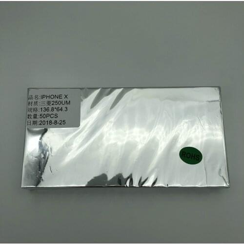 YMJ 50pcs/bag 250um Optical Clear Adhesive For phone X LCD touch screen glass oca film positioning laminating no bubble repair