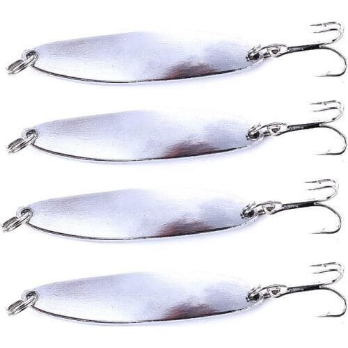 10pcs 5CM-7.1G Metal Spoon Lure Silver Color Spoon Bait Fishing Lure for Bass Bait Trout Pike Fishing Tackle Fishing Accessories