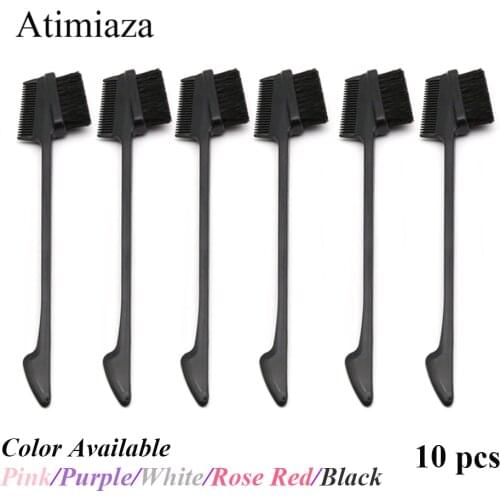 10 pcs Wholesale Edge Brush Comb Vendor 3 in 1 Hair Edge Brush Double Sided Hair Comb Pack Smooth Brush Comb Grooming