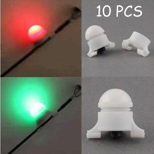 10pcs Strike Alarm Bite Fishing Rod Tip Clip 2 in 1 Clip on Alarm Alert Portable Small Rods Dropshipping Indicator Light Finder