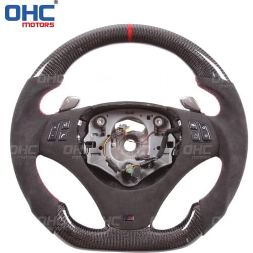 100% Real Carbon Fiber Steering Wheel compatible for E82 E90 E87 E93 E92 3 series 1 Series M Performance
