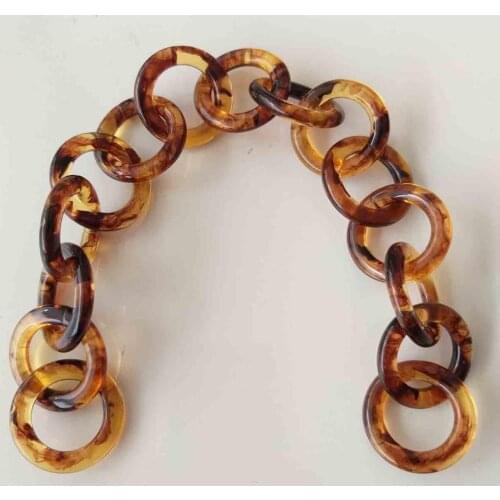 32 cm Acrylic Round Chain Leopard