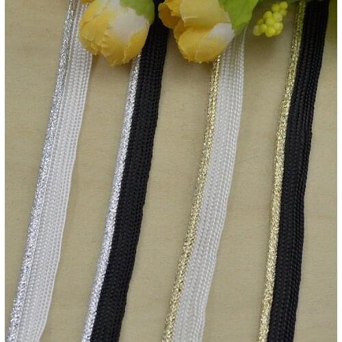 5Meters 10mm Gold Silver Glittery Shiny Ombre Braided Piping Lip Cord Trim Pillow Cushion Trim Upholstery Edging Trim Sewing