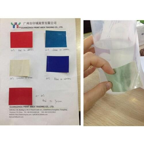 60 degree colorless to green, Special ink of the Reversible temperature ink