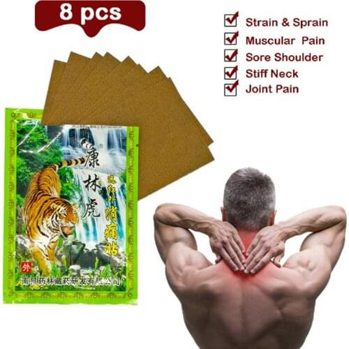 8Pcs/Bag New White Tiger Balm Medical Plasters For Joint Pain Neck Pads For Arthritis Knee Joint Patch Pain Relieving Patches