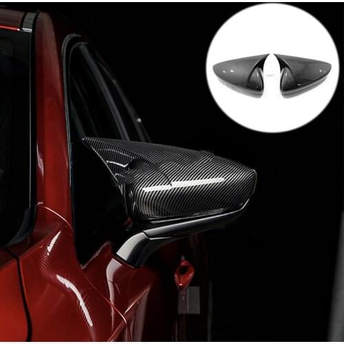 ABS Carbon fibre For Mazda CX-30 CX30 2019 2020 2021 Accessories Car rearview mirror cover frame Cover Trim Sticker Car Styling