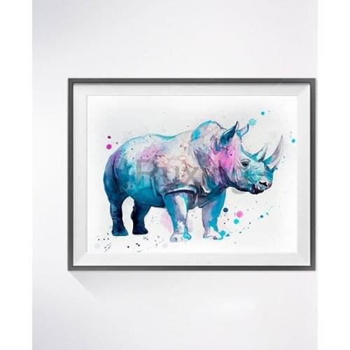 Diamond Embroidery Featured painting rhinoceros 5D Diy diamond painting Cross Stitch animals square Rhinestones Home Decoration
