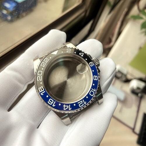 GMT CASE Mens watch accessories 40mm aluminum frame 316L stainless steel case suitable for 2836 8215 ETA 2813 movement