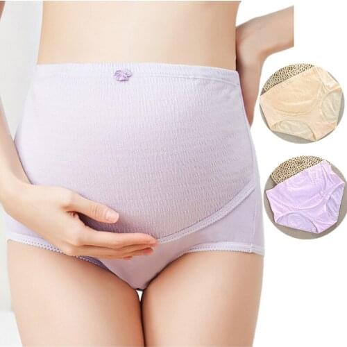 Women 's High-waist Panties Solid Seamless Soft Care Abdomen Underwear Soft Care Abdomen Maternity Cotton underwear Panties