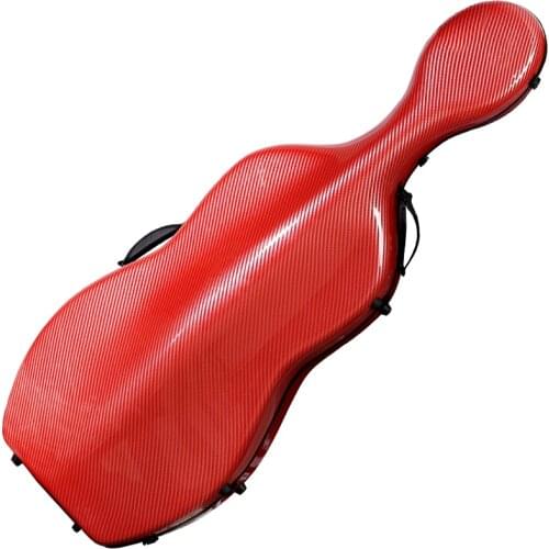 FLOFAIR TF-P3 Musical Accessories Carbon Fiber Cello Case Light Pressure Resistant Double Slap Wheel Case