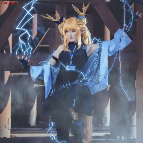 Game Arknights Leizi Cosplay Costume The New Five-Star Warlock Fashion Combat Uniform Activity Party Role Play Clothing S-XL