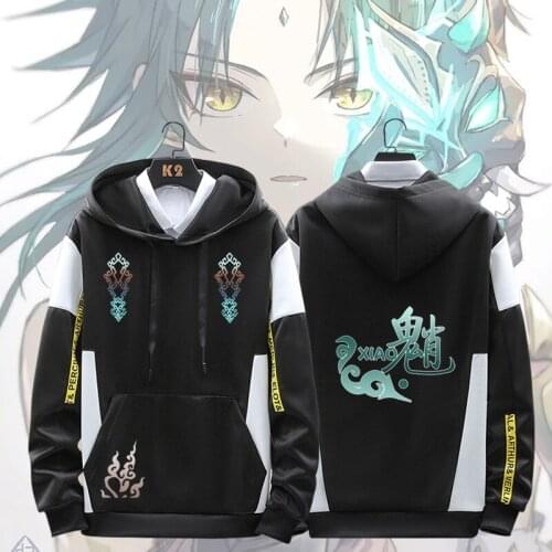 Genshin Impact Cosplay Costume Xiao Long sleeve Fashion jacket coat Game clothes Unisex Hoodie Hooded Sweatshirt New Top suits
