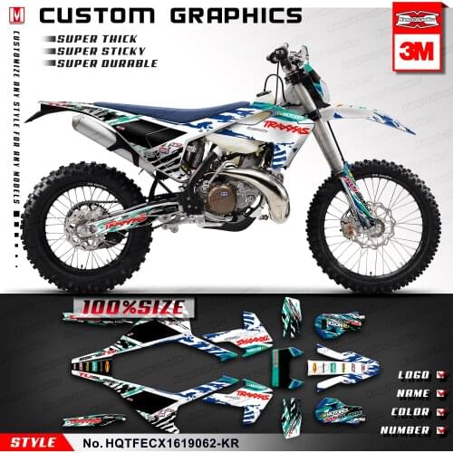 KUNGFU GRAPHICS Off-Road Stickers for TE FE TX FX FS TC FC 125 150 250 300 350 450 501 2016 2017 2018 2019, Blue