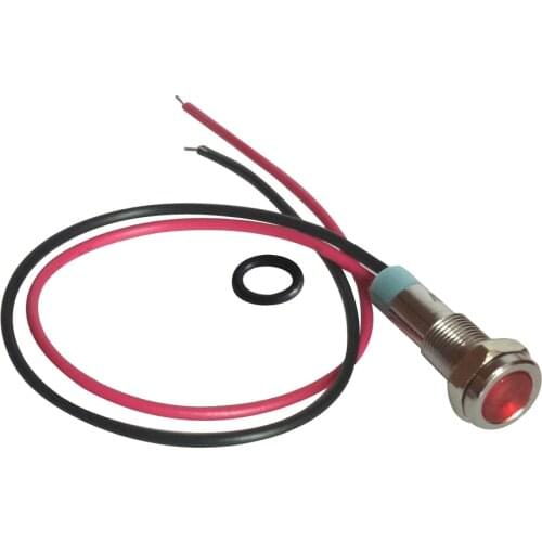 Metal DC 6V 6mm LED Dash Indicator Warning Light Lamp for Car Boat Marine