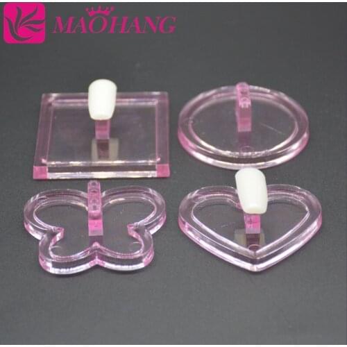 MAOHANG 1PCS Cute Mini Nail Tip Display Practice Frame Acrylic Gel Polish Powder Show Holder Stand Training Art Tools