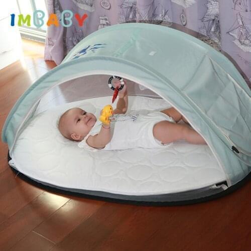 IMBABY Newborn Multifunction Foldable Crib Portable Outdoor Travel Baby Bed With Mosquito Net Suitable For Multiple Environments