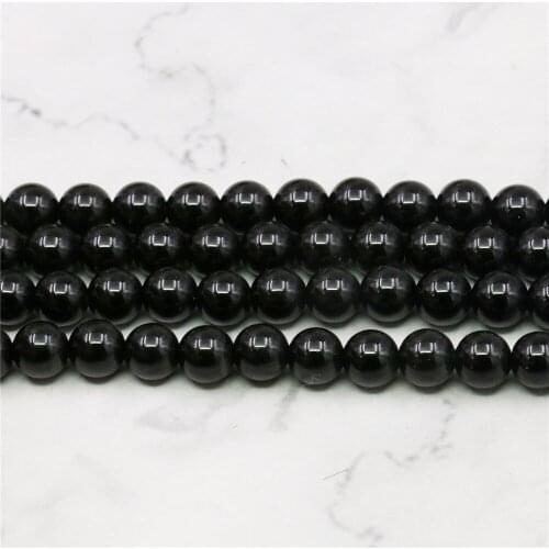 Natural Round 6mm Black Onyx Agates Loose Beads Stone Hand Made 15inch DIY Accessories Jaspers Women Girl Jewelry Making Design