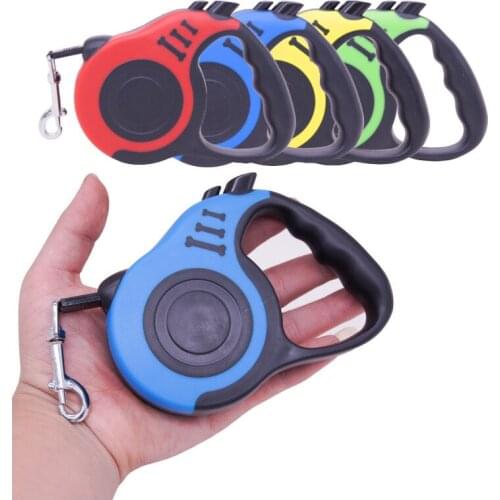 Pet Dog Leash 3/5M Durable Nylon Dog Leash Automatic Retractable Lead Extending Cat Puppy Walking Running Lead Roulette For Dogs