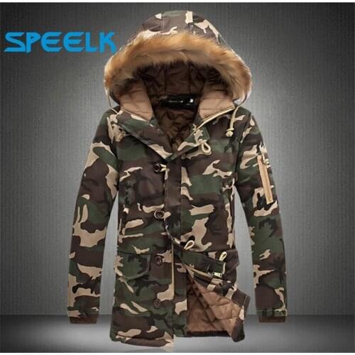 Brand New Camouflage Jackets Men Women Winter Snowcoat Fur Collar Military Parka Coat Couples Thick Cotton-padded Jacket
