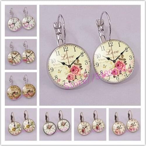2021 New Arrival Vintage Style Axle Gears Clock earrings Womens jewelry Friends gift