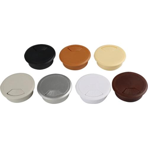 2pcs Hot ABS Desk Wire Hole Cover Base 50mm Office Desk Grommet Table Cable Outlet Port Wire Rack Organizer Furniture Hardware