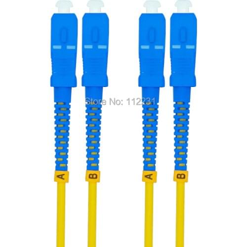10Meters SC to SC Singlemode Duplex Optical Fiber Patch Cord Cable,SC/PC-SC/PC,3.0mm SC-SC 9/125 10M