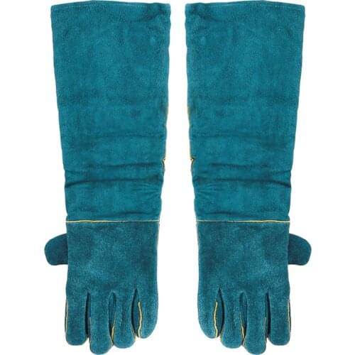 Anti-Bite Glove For Animal Pet Training Feeding Pets Grasping Biting Protective Glovess Long Thick Leather Safety Gloves