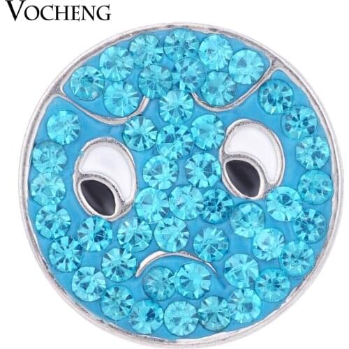 Vocheng Snap Charms Funny Inlaid 3 Colors Crystal 18mm DIY Charms Vn-1047