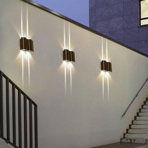 Modern 6W 12W 18W LED Outdoor Waterproof Wall Lamp Home Decorative Lighting Wall Sconce Home Stairs Porch Garden Wall Light